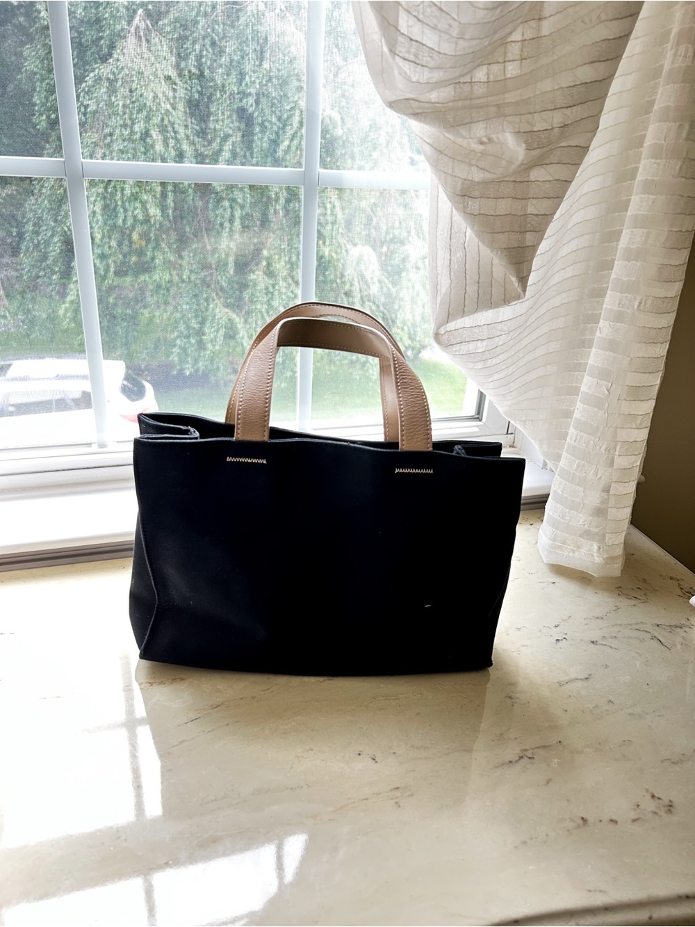 Structured Navy Tote